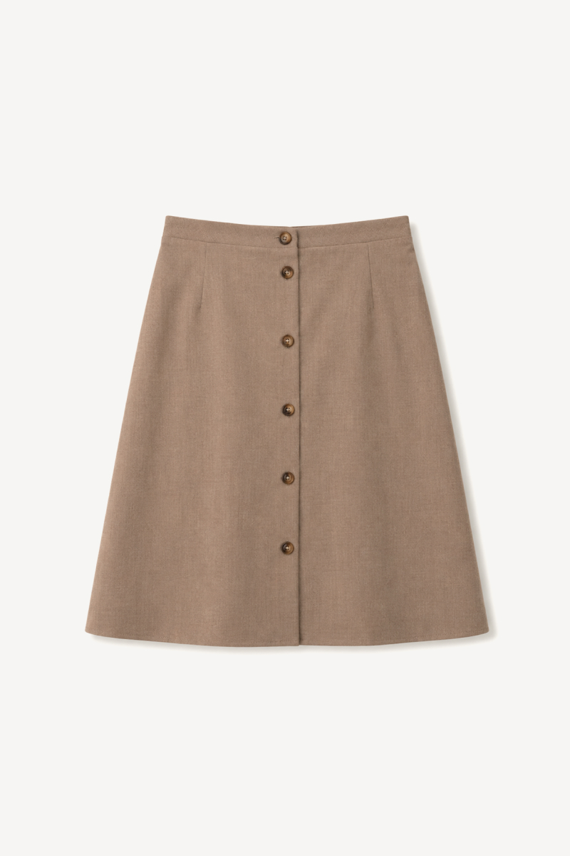 Юбка песочного цвета на пуговицах